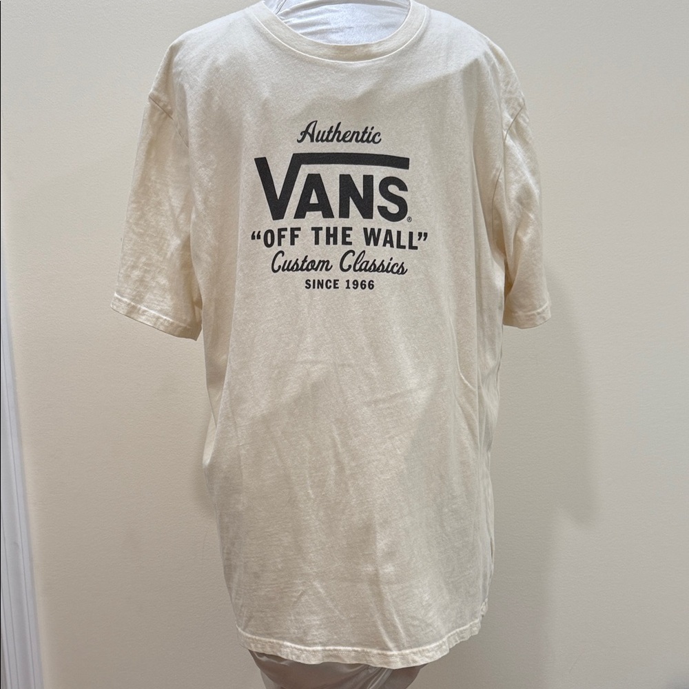 *Vans Authentic Off The Wall Beige T-Shirt (sz - XL)